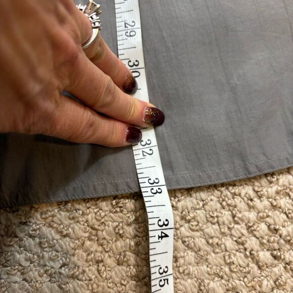 Vintage Ladies Easy Silk Grey 100% Silk Midi Skirt Size Small - Picture 10 of 12